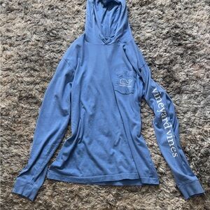 Vineyard Vines Light Blue Hoodie with Logo